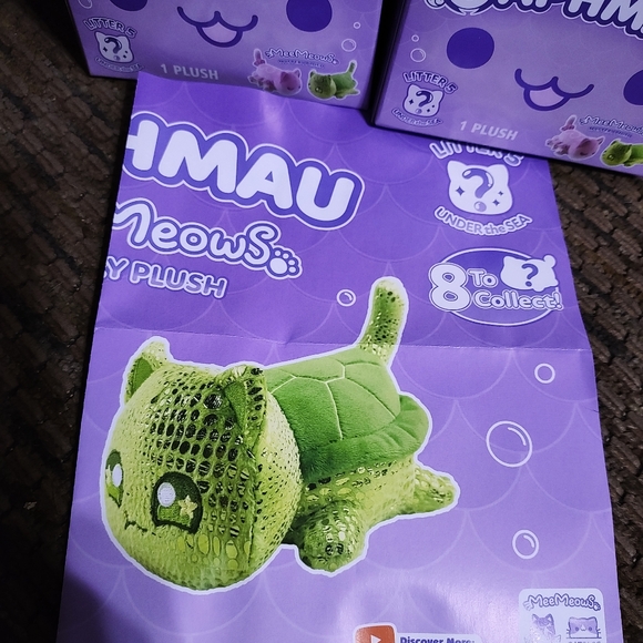 Aphmau MeeMeows Cat Plushes Rare Turtle Cat Common Dolphin Cat Series 5 Open Box - Picture 4 of 8